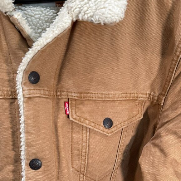 Levi's Camel Sherpa Jacket - Picture 2 of 7